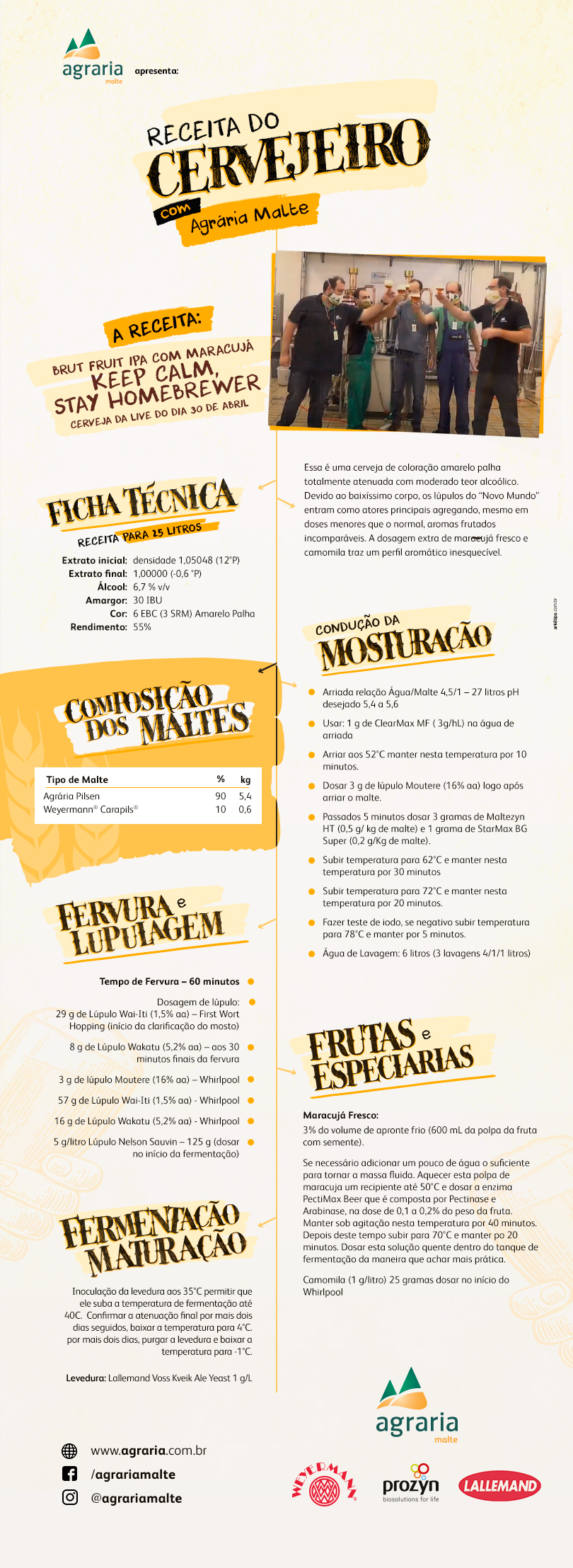 Receita Keep Calm, Stay Homebrewer - Brut Fruit IPA com Maracuj�